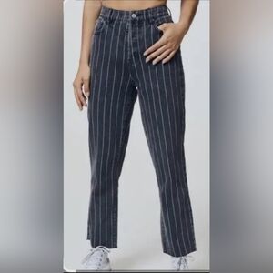 PacSun Window Pane Striped Mom Jean Size 25